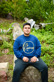 Navy Blue Long Sleeve with Yellow Logo