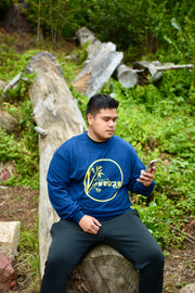 Navy Blue Long Sleeve with Yellow Logo